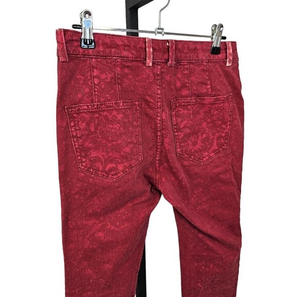 Anthropologie Pilcro High Rise  Denim Flocked Legging Size 26 - Picture 7 of 9